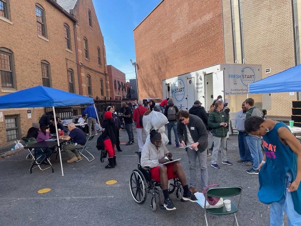 Free Store Event with Fresh Start's Mobile Showers