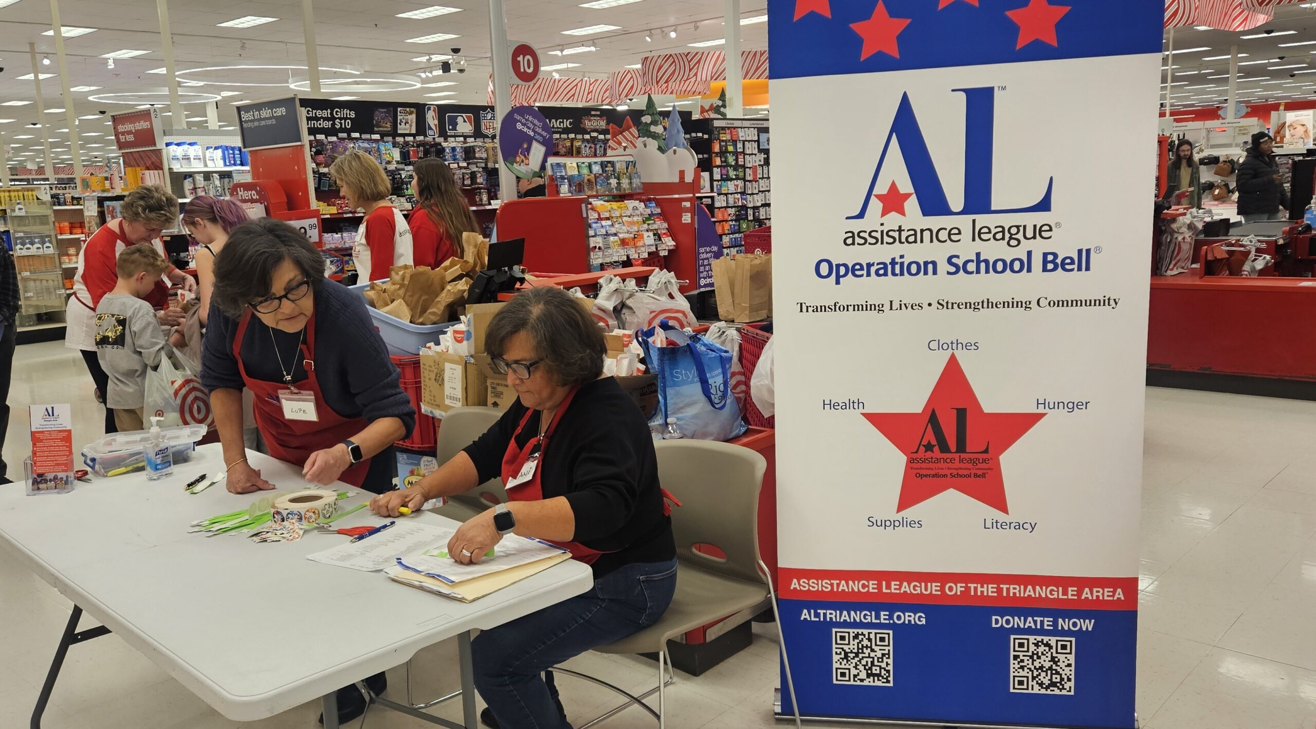 In store shopping for Operation School Bell