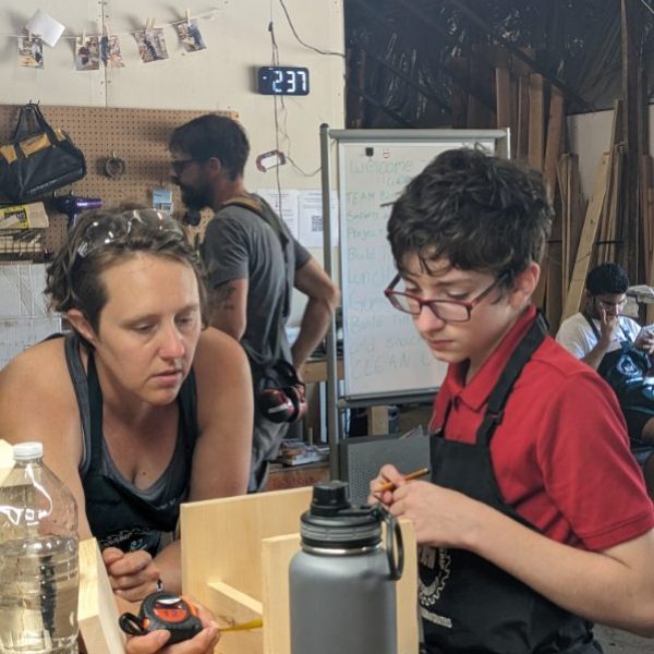 Founder Andrea Bowens with Student
