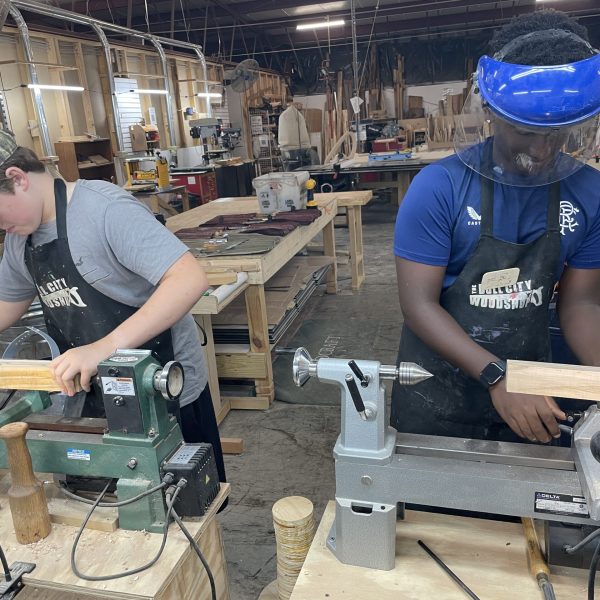 Students at Woodshop