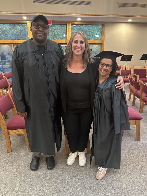 Left to right: Kangugi Karanja, Marla Wolf (Biogen recruiter), Betelehem Zewdie